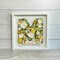 Yellow Floral Name Sign, Sunny Nursery Decor, Personalized Shadowbox, Decorative Flower Letter, Moss Letter product 1